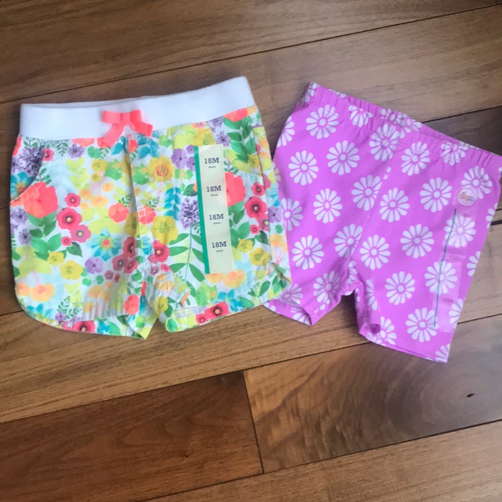 Girl Shorts 2 pair Bundle Toddler Summer Travel Vacation size 18M